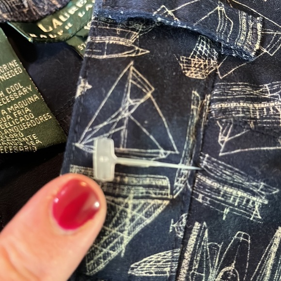 Vintage RALPH LAUREN Size 16 Stretch 5-Pkt Boat Sailing Yacht Graphic Preppy NEW - Picture 11 of 16